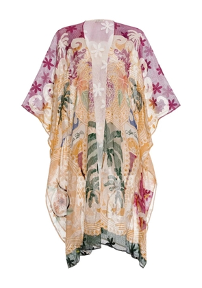 Agua Bendita floral-print beach cover-up - Yellow