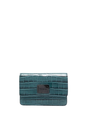 Zadig&Voltaire Le Cecilia crocodile-effect cardholder - Blue