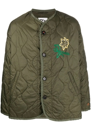 PRESIDENT'S embroidered quilted jacket - Green