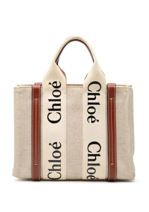 Chloé Pre-Owned 2021 Small Canvas Woody Tote satchel - Brown