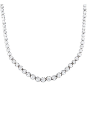 LB Exclusive diamond graduated tennis necklace - Silver