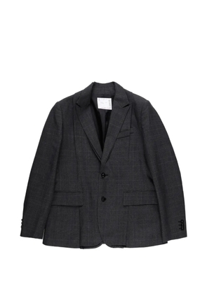 sacai checked blazer - Grey