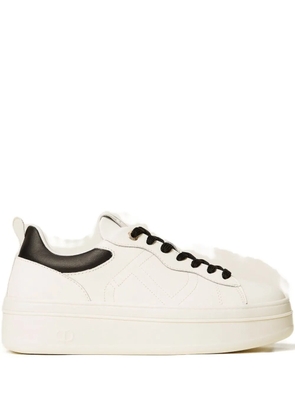 TWINSET leather platform sneakers - White