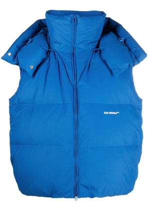 Off-White Bounce down-feather hooded jacket - Blue