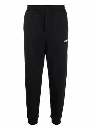 Helmut Lang logo-print tapered track pants - Black