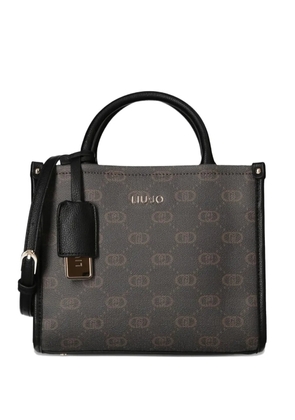 LIU JO small monogram-pattern tote bag - Grey