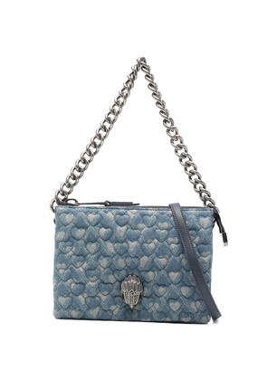 Kurt Geiger London Kensington heart quilted chain shoulder bag - Blue