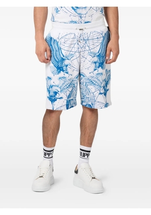 Philipp Plein elastic-waistband shorts - White