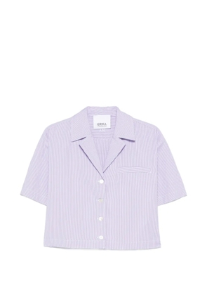 Erika Cavallini striped pocket shirt - Purple