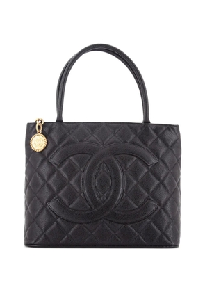CHANEL Pre-Owned Medallion Quilted Caviar tote bag - Black