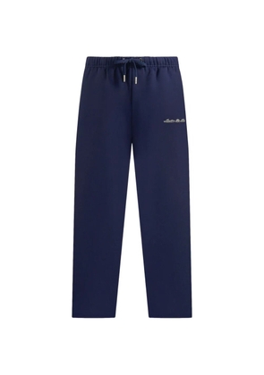 Manière De Voir Taylor logo-embroidery blue wide-leg track pants