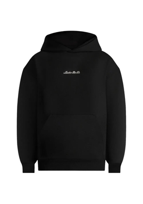 Manière De Voir Ollie logo-embroidery relaxed-fit black hoodie