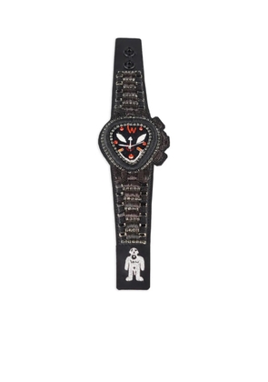 Walter Van Beirendonck beaded-appliqué bracelet - Black