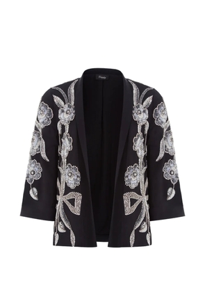 Temperley London floral beaded lana jacket - Black