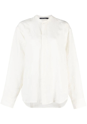 Sofie D'hoore collarless linen shirt - White