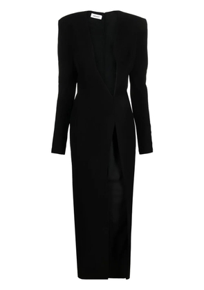 Mônot plunging V-neck dress - Black