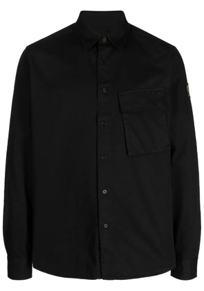 Belstaff logo-appliqué cotton shirt - Black