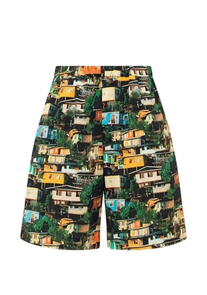Laneus all-overprint shorts - Black