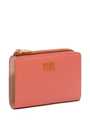 Bimba y Lola logo-plaque zip leather wallet - Pink