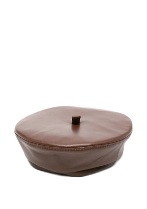 Ruslan Baginskiy leather beret - Brown