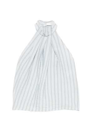 Tela striped halterneck top - White