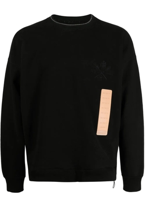 4SDESIGNS UTEP-print cotton sweatshirt - Black