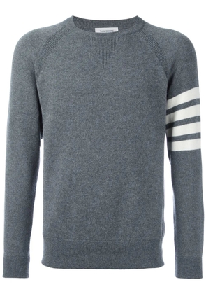 Thom Browne 4-Bar crew neck cashmere jumper - Grey