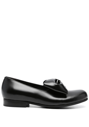 Comme Des Garçons Girl 25mm leather bow-detail ballerinas - Black
