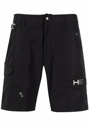 HELIOT EMIL logo-lettered cargo shorts - Black