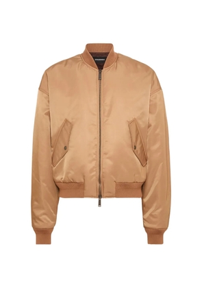 DSQUARED2 long-sleeve furry bomber jacket - Neutrals