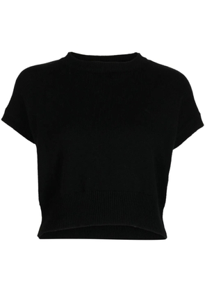 Teddy Cashmere Genova sleeveless cropped cashmere jumper - Black