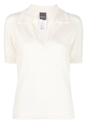 Lorena Antoniazzi short-sleeve knitted polo shirt - Neutrals