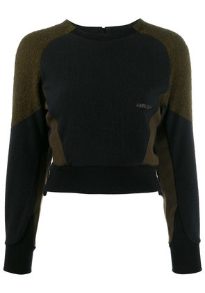 AMBUSH fleece panel sweatshirt - Black
