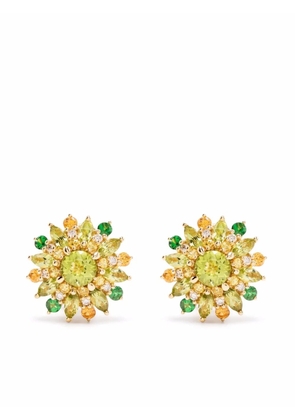 Stefere 18kt yellow gold multi-stone earrings