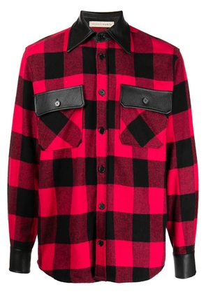 ROMEO HUNTE check-print wool shirt - Black