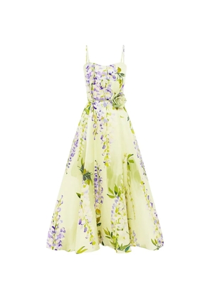 Leo Lin Mariela floral midi dress - Green
