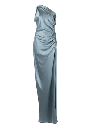 Michelle Mason gathered-detail silk gown - Blue