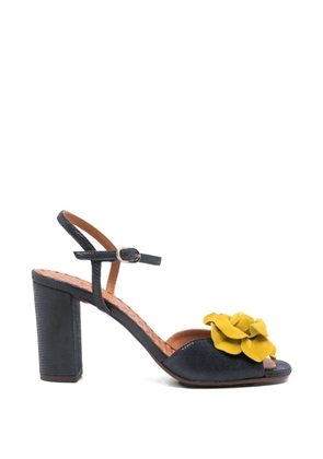 Chie Mihara Biuty flower-appliqué ankle-strap sandals - Blue
