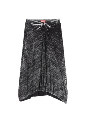 Diesel M-Livette twisted-waist midi skirt - Black