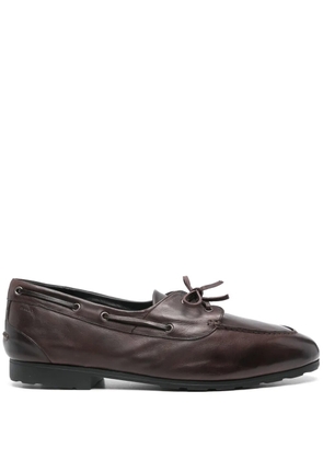 Bally leather boat shoes - Brown
