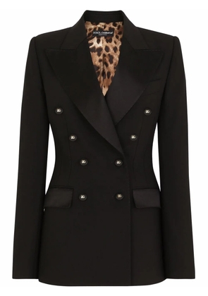 Dolce & Gabbana satin double-breasted blazer - Black