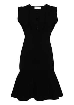 Yves Salomon peplum-hem midi dress - Blue