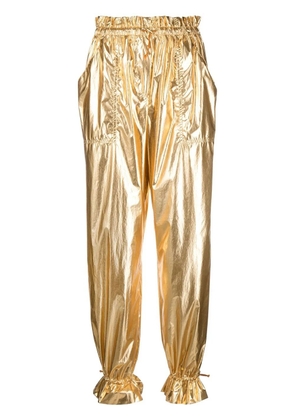 Forte Forte metallic tapered trousers - Gold