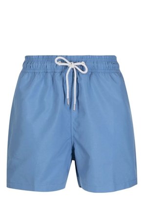 LOVE BRAND & Co. logo-patch drawstring swim shorts - Blue