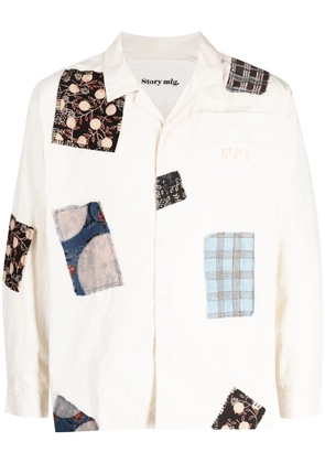 STORY mfg. Greetings patchwork cotton shirt - Neutrals