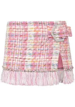 Philipp Plein tweed mini skirt - Pink