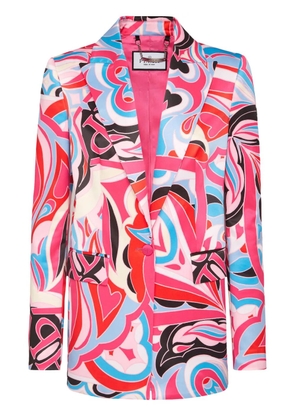 Philipp Plein graphic-print single-breasted blazer - Pink