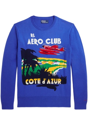 Polo Ralph Lauren intarsia-knit cotton jumper - Blue