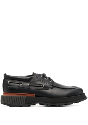 Buttero chunky two-tone boat-shoes - Black