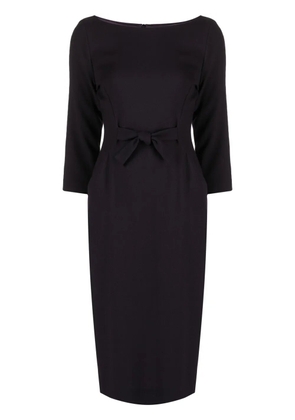 JANE Serena bow-detail pencil dress - Purple
